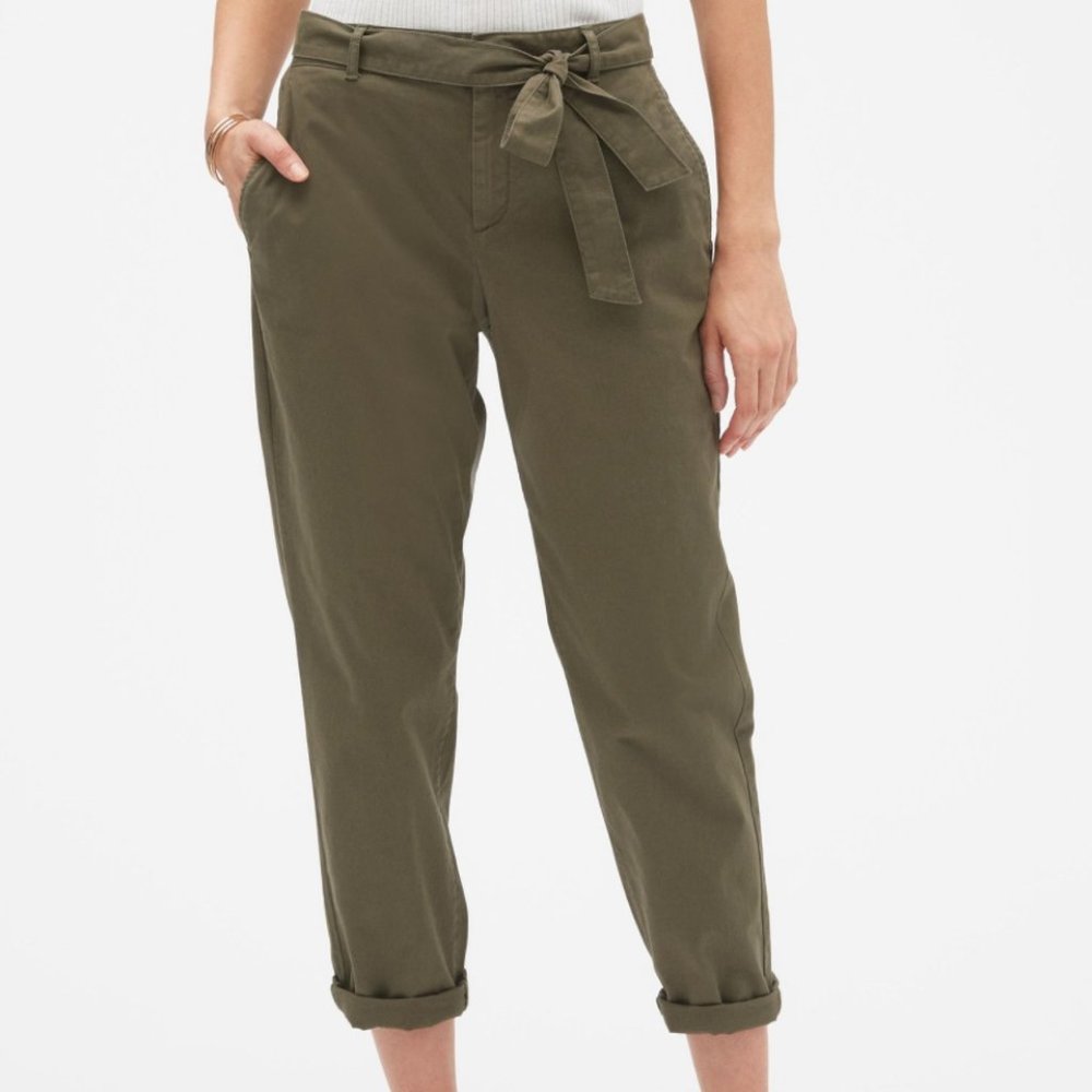 Banana Republic Cropped Chino Pant with Tie
